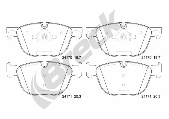 Set placute frana,frana disc 24170 00 552 00 BRECK